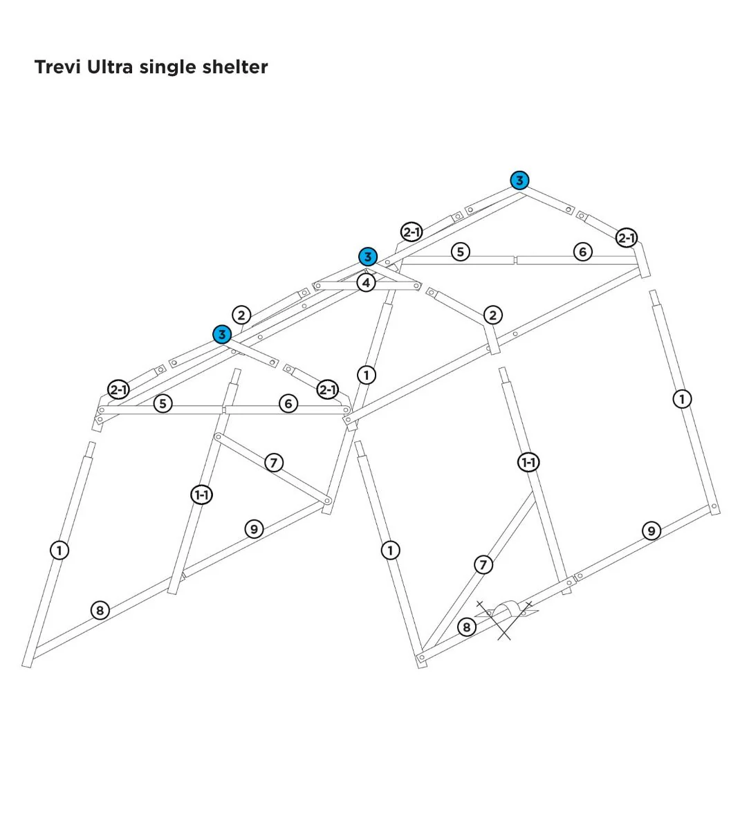 # 3 Centre arche 52 3/4'' - Image 2