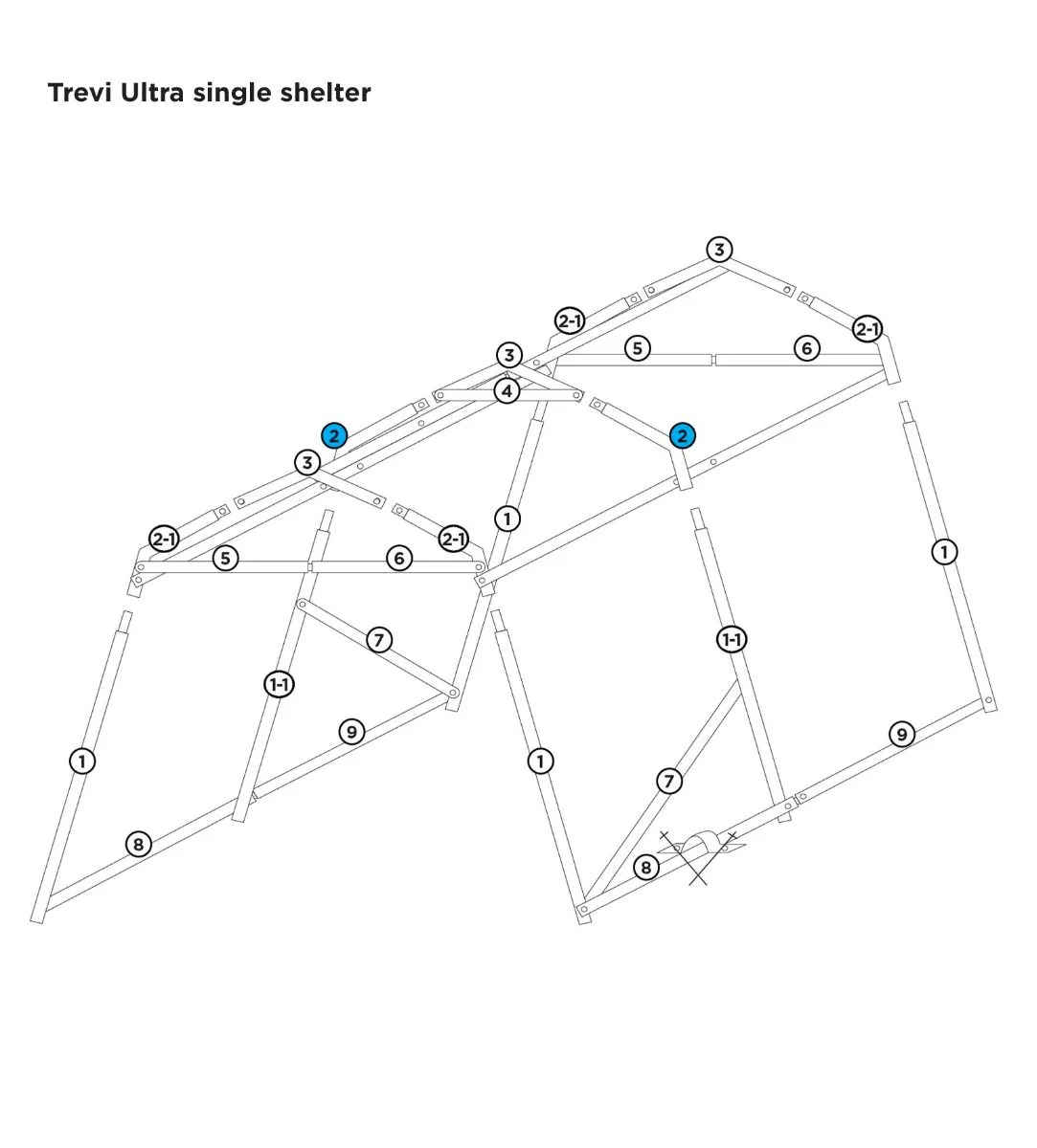 # 2 Coin arche 52 3/4 2 trous - Image 2